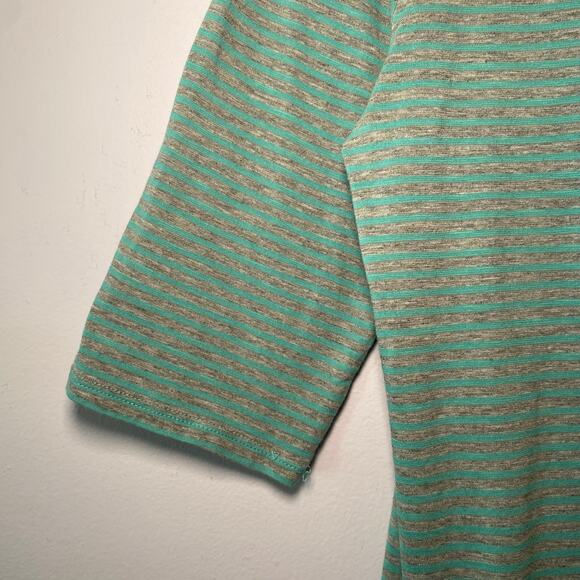 Toad & Co Blue Gray Stripe 3/4 Sleeve Pullover Top Women's size Medium - Picture 5 of 9